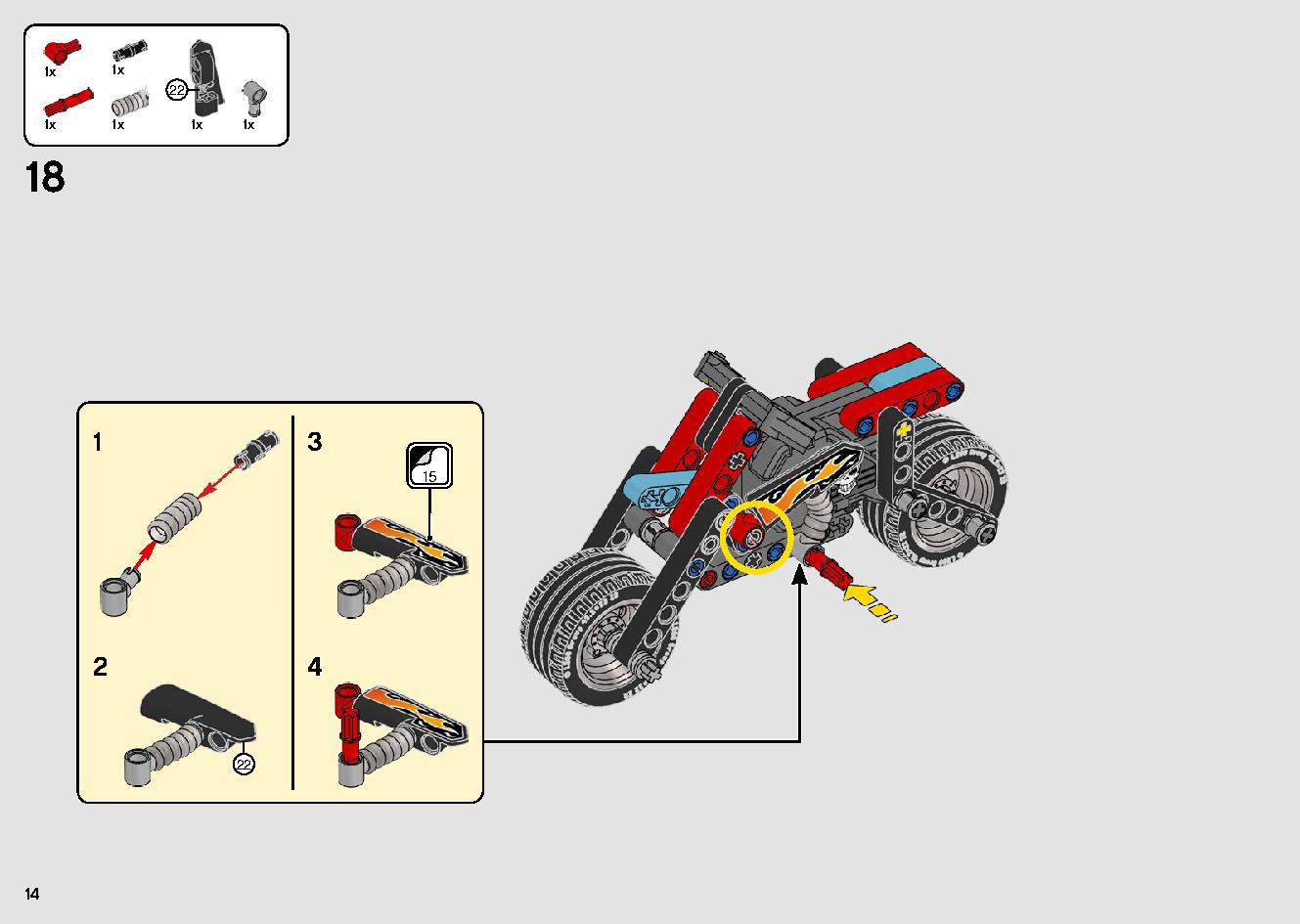Stunt Show Truck & Bike 42106 LEGO information LEGO instructions 14 page