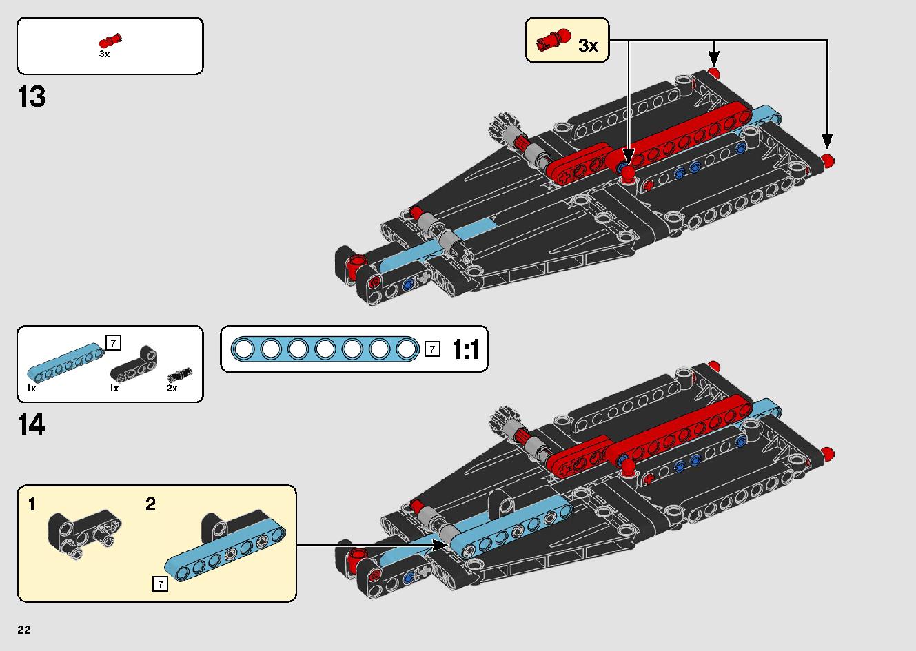 トラックとバイクのスタントショー 42106 レゴの商品情報 レゴの説明書・組立方法 22 page