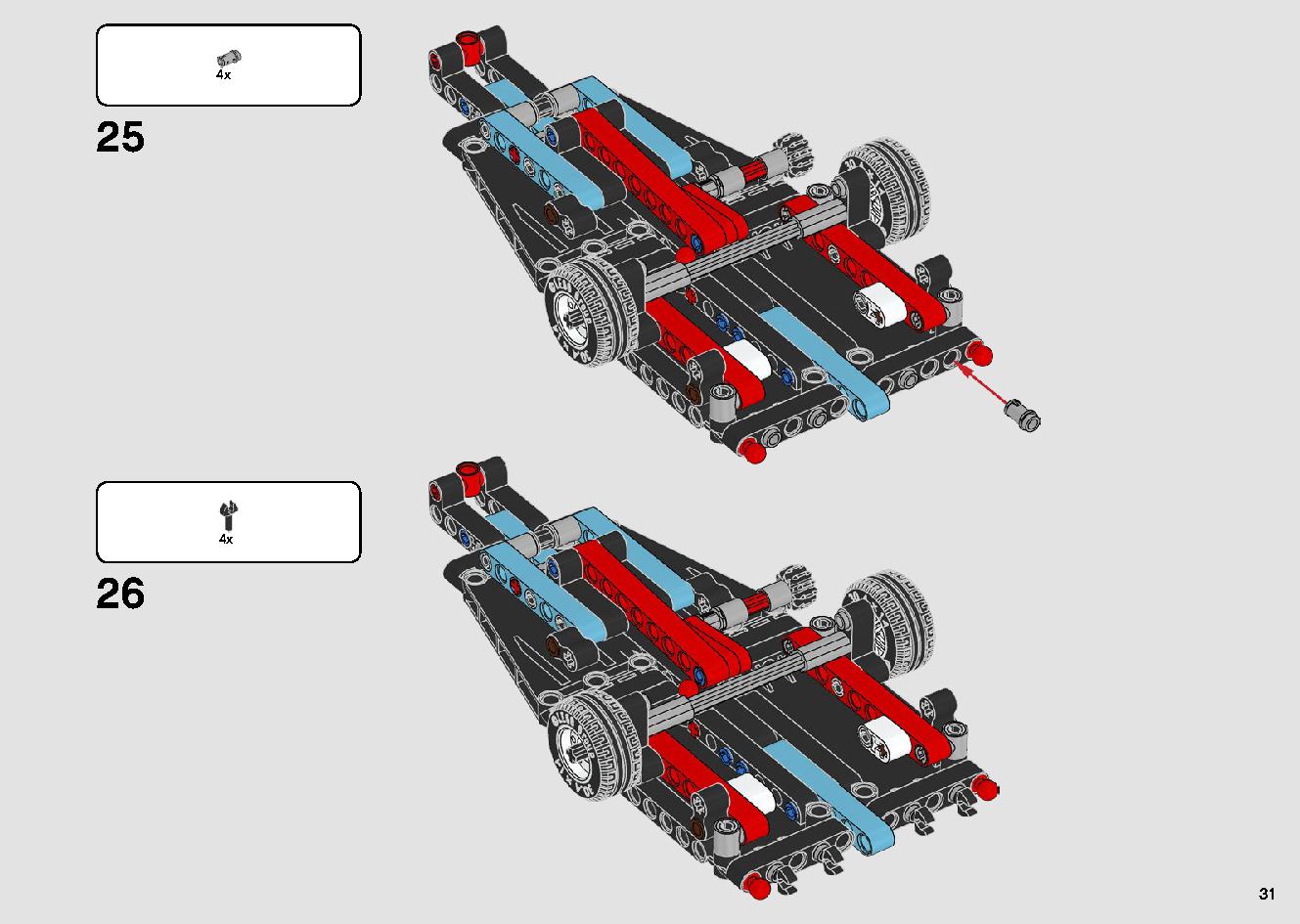 トラックとバイクのスタントショー 42106 レゴの商品情報 レゴの説明書・組立方法 31 page