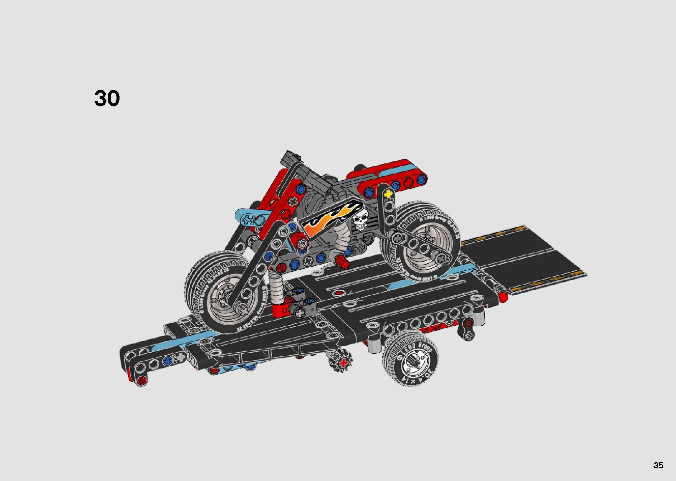 トラックとバイクのスタントショー 42106 レゴの商品情報 レゴの説明書・組立方法 35 page