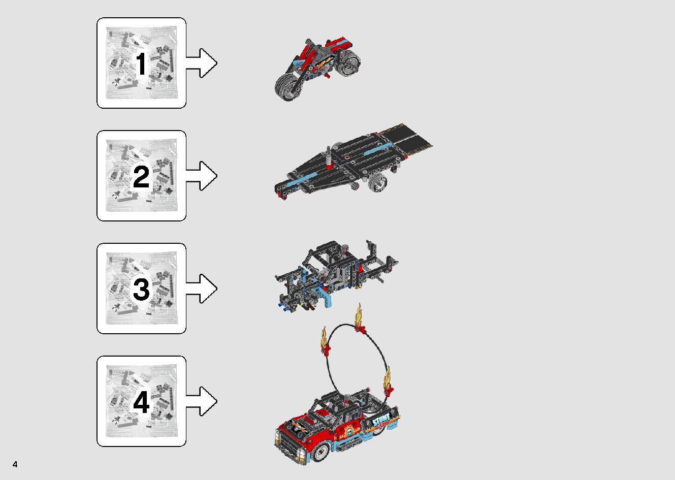 トラックとバイクのスタントショー 42106 レゴの商品情報 レゴの説明書