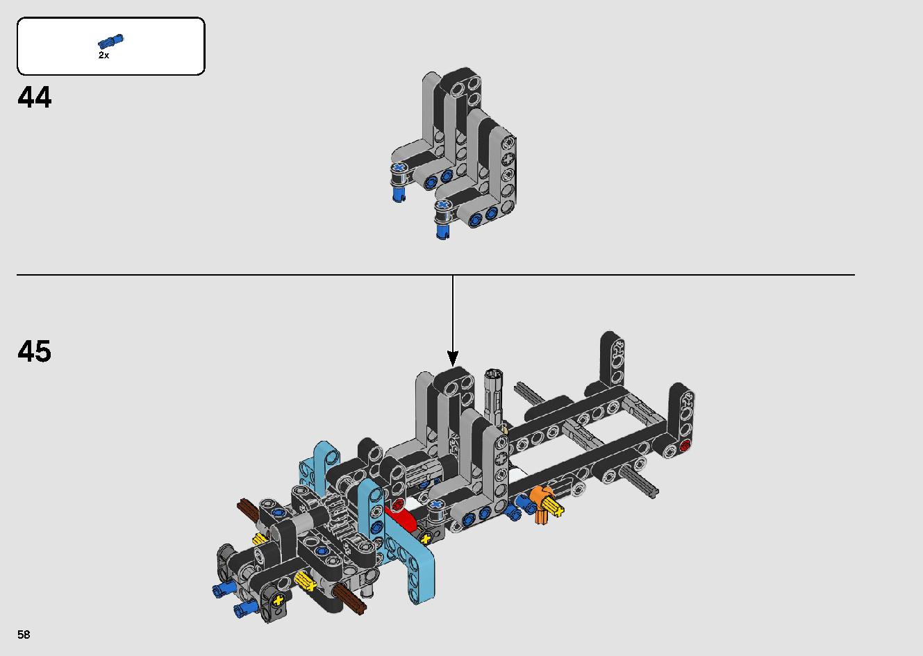 トラックとバイクのスタントショー 42106 レゴの商品情報 レゴの説明書・組立方法 58 page