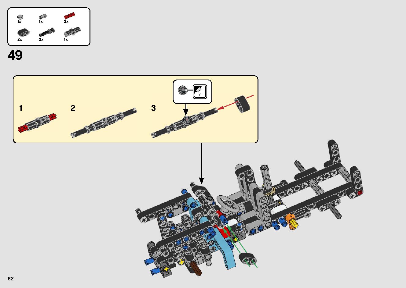 トラックとバイクのスタントショー 42106 レゴの商品情報 レゴの説明書・組立方法 62 page
