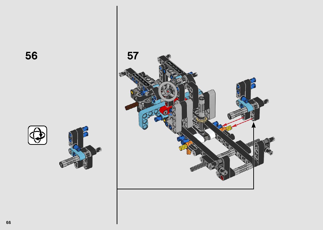 トラックとバイクのスタントショー 42106 レゴの商品情報 レゴの説明書・組立方法 66 page