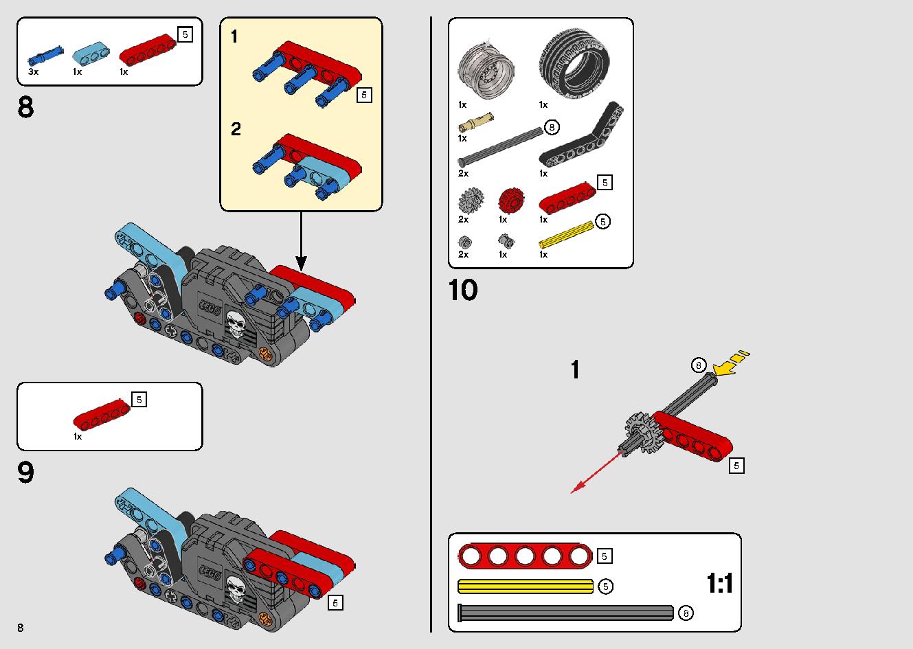 Stunt Show Truck & Bike 42106 LEGO information LEGO instructions 8 page