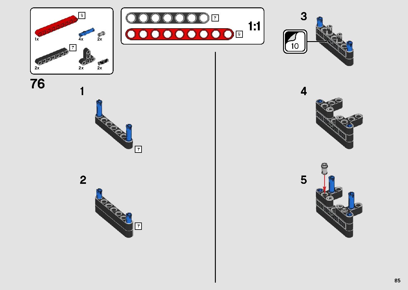 Stunt Show Truck & Bike 42106 LEGO information LEGO instructions 85 page