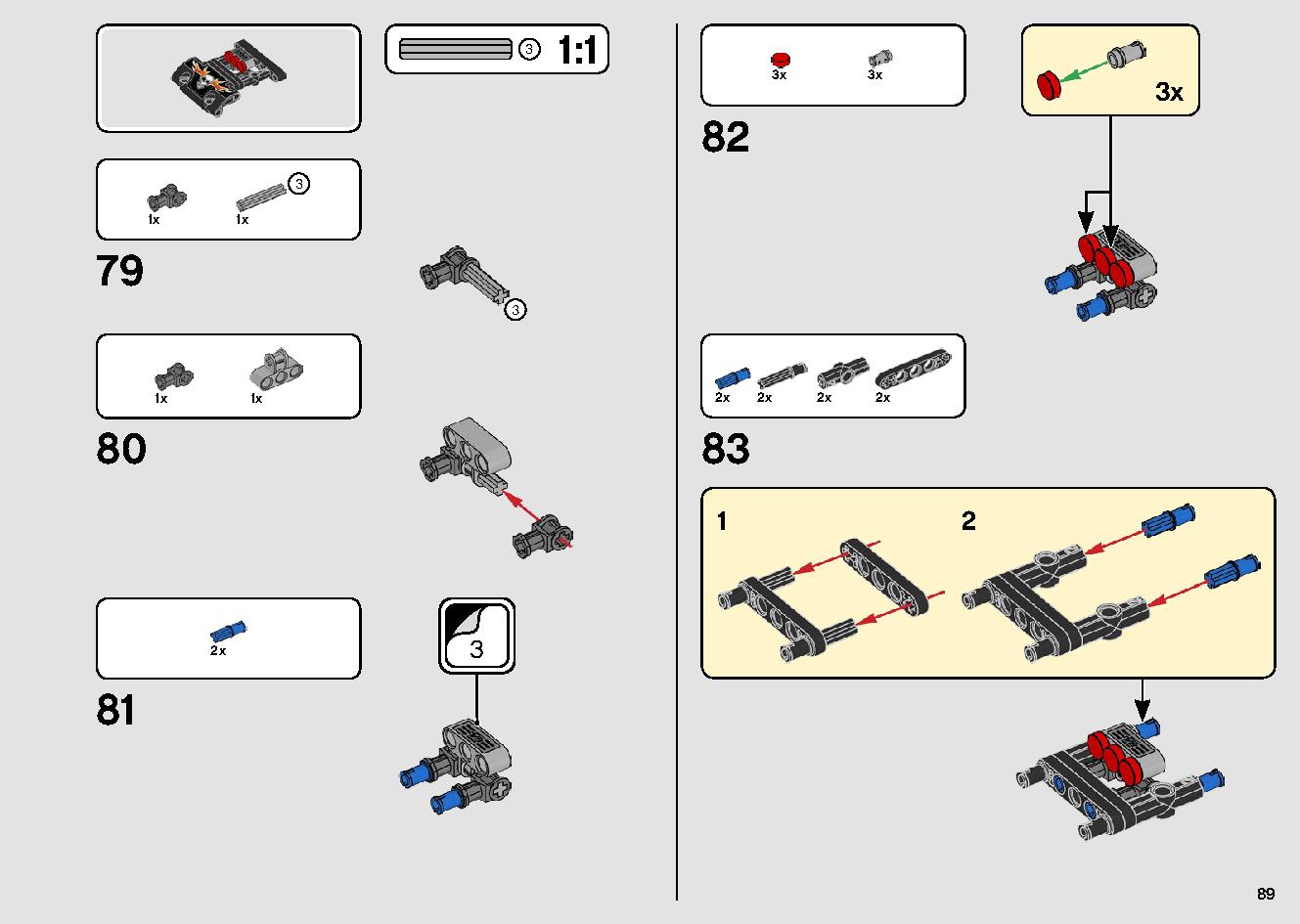 トラックとバイクのスタントショー 42106 レゴの商品情報 レゴの説明書・組立方法 89 page