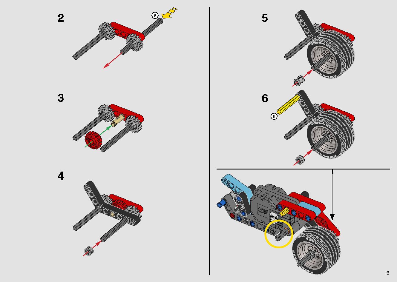トラックとバイクのスタントショー 42106 レゴの商品情報 レゴの説明書・組立方法 9 page