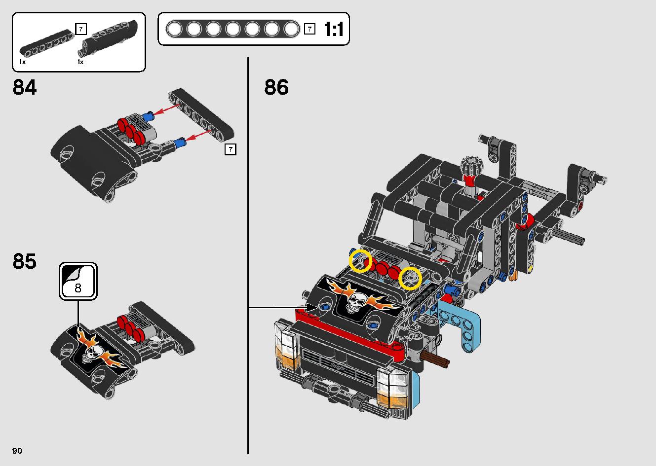 Stunt Show Truck & Bike 42106 LEGO information LEGO instructions 90 page