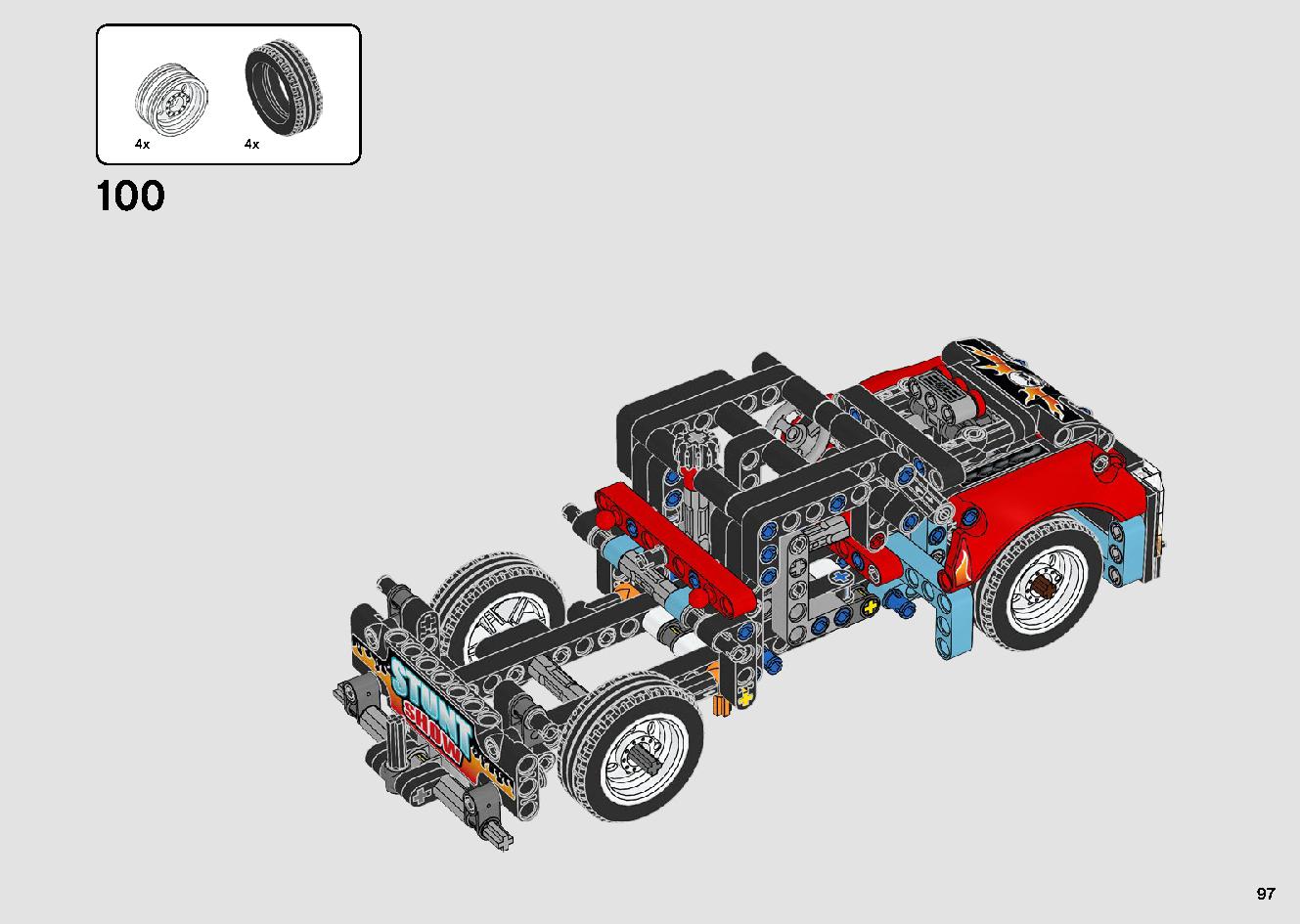 トラックとバイクのスタントショー 42106 レゴの商品情報 レゴの説明書・組立方法 97 page