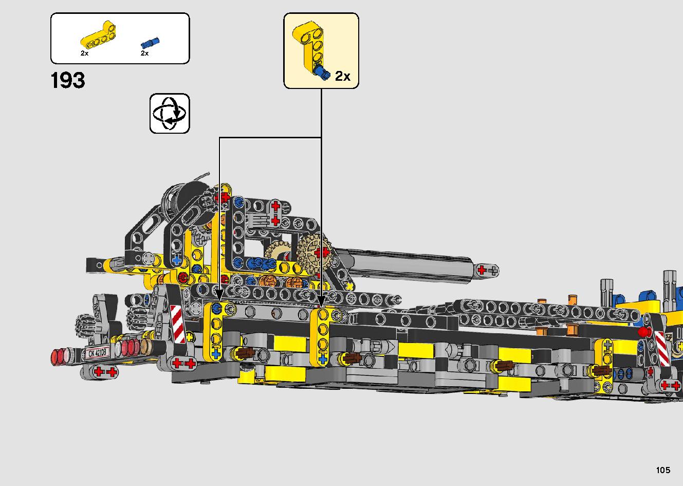 移動式クレーン車 42108 レゴの商品情報 レゴの説明書・組立方法 105 page