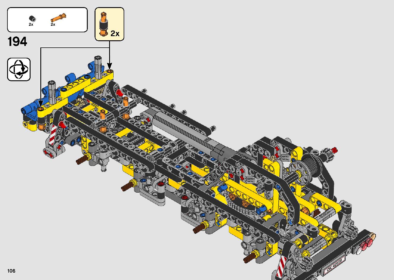 移動式クレーン車 42108 レゴの商品情報 レゴの説明書・組立方法 106 page