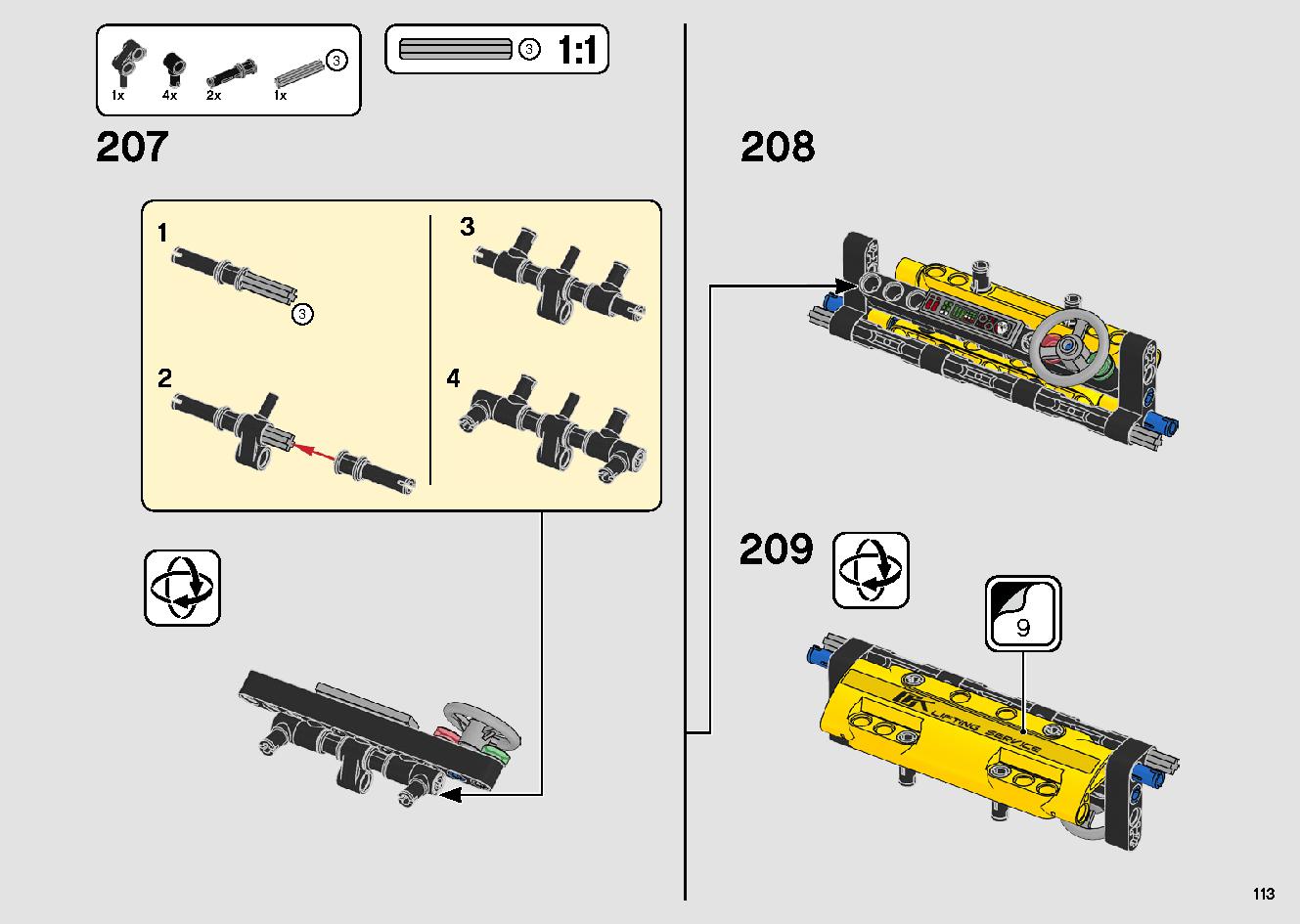 移動式クレーン車 42108 レゴの商品情報 レゴの説明書・組立方法 113 page