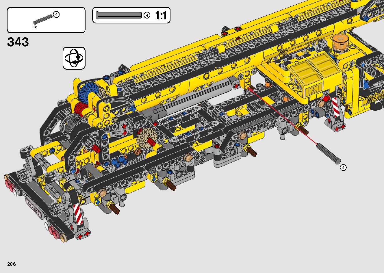 移動式クレーン車 42108 レゴの商品情報 レゴの説明書・組立方法 206 page