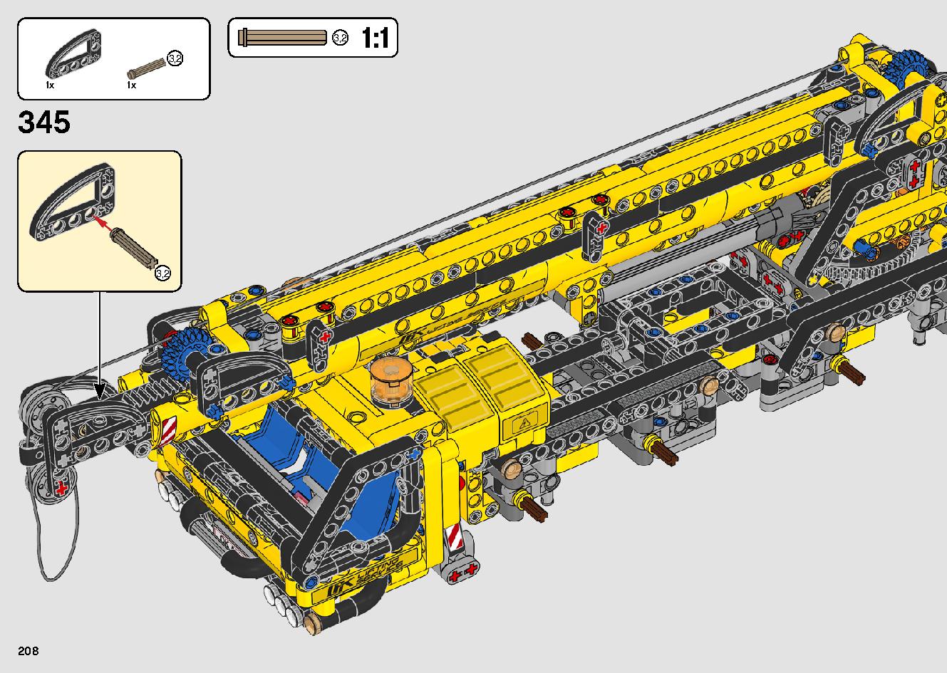 移動式クレーン車 42108 レゴの商品情報 レゴの説明書・組立方法 208 page
