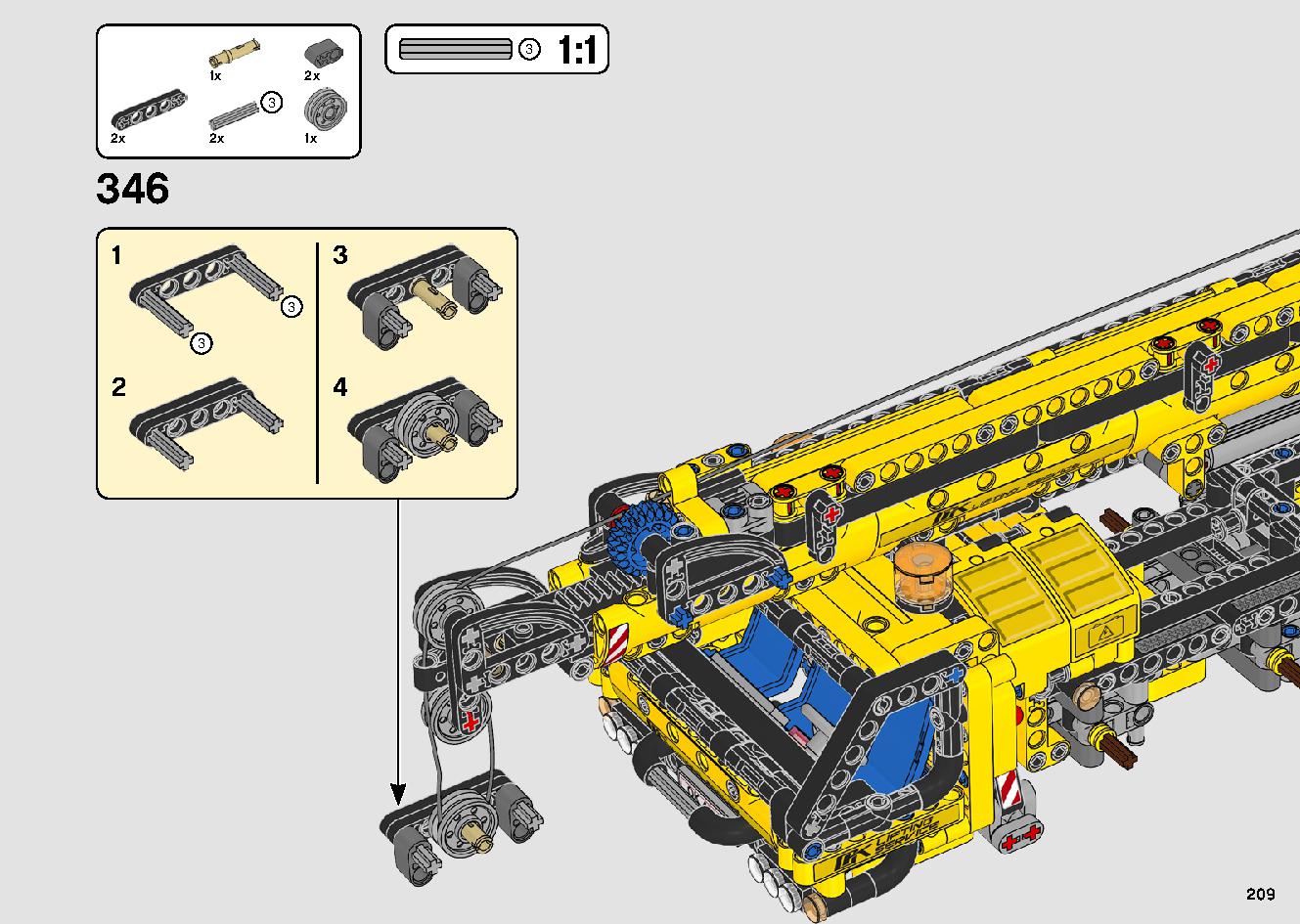 移動式クレーン車 42108 レゴの商品情報 レゴの説明書・組立方法 209 page