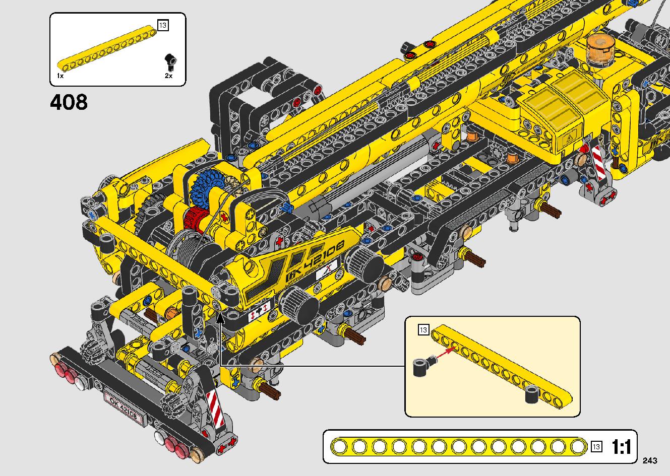 移動式クレーン車 42108 レゴの商品情報 レゴの説明書・組立方法 243 page