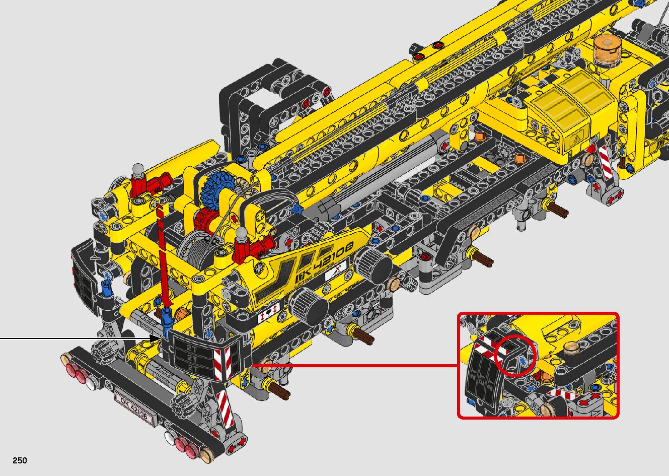 移動式クレーン車 42108 レゴの商品情報 レゴの説明書・組立方法 250 page