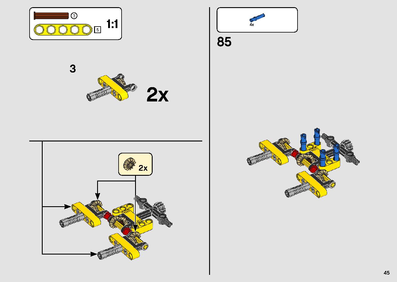 移動式クレーン車 42108 レゴの商品情報 レゴの説明書・組立方法 45 page
