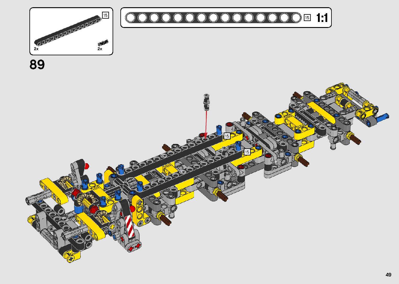 移動式クレーン車 42108 レゴの商品情報 レゴの説明書・組立方法 49 page
