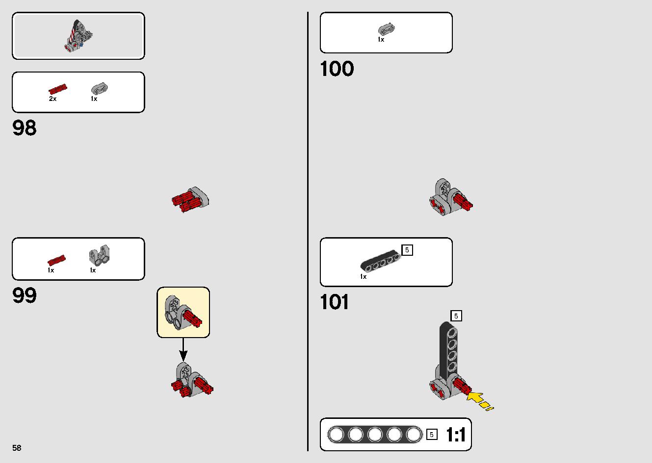 移動式クレーン車 42108 レゴの商品情報 レゴの説明書・組立方法 58 page
