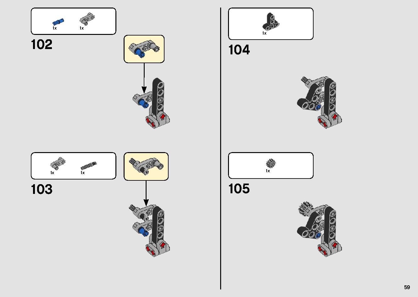 移動式クレーン車 42108 レゴの商品情報 レゴの説明書・組立方法 59 page