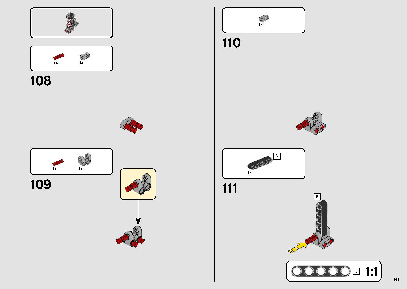 移動式クレーン車 42108 レゴの商品情報 レゴの説明書・組立方法 61 page