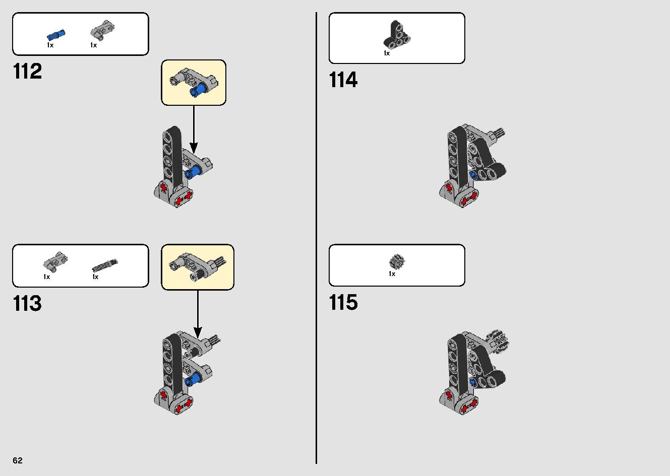移動式クレーン車 42108 レゴの商品情報 レゴの説明書・組立方法 62 page