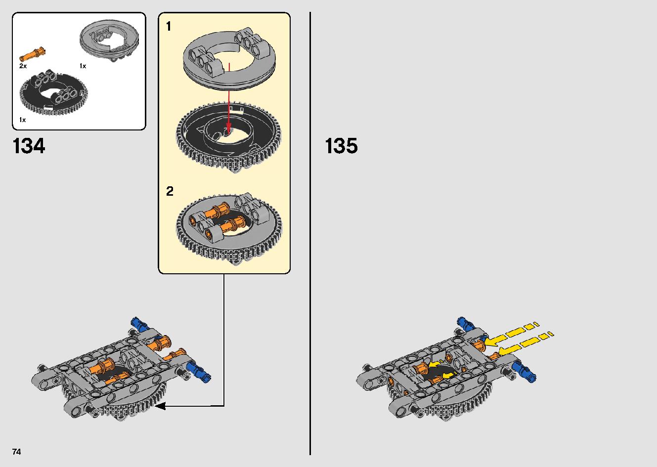 移動式クレーン車 42108 レゴの商品情報 レゴの説明書・組立方法 74 page