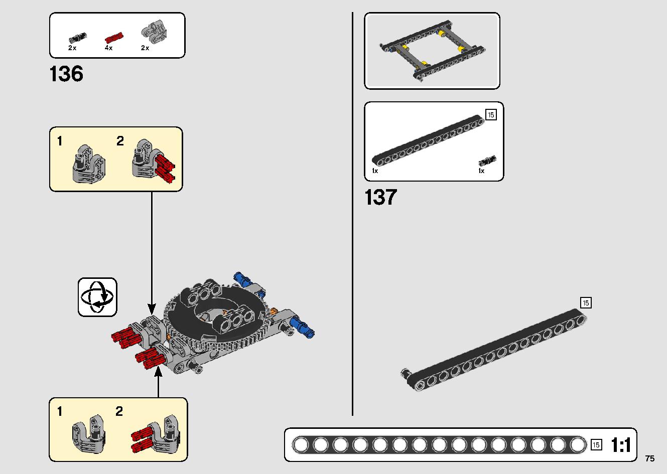 移動式クレーン車 42108 レゴの商品情報 レゴの説明書・組立方法 75 page