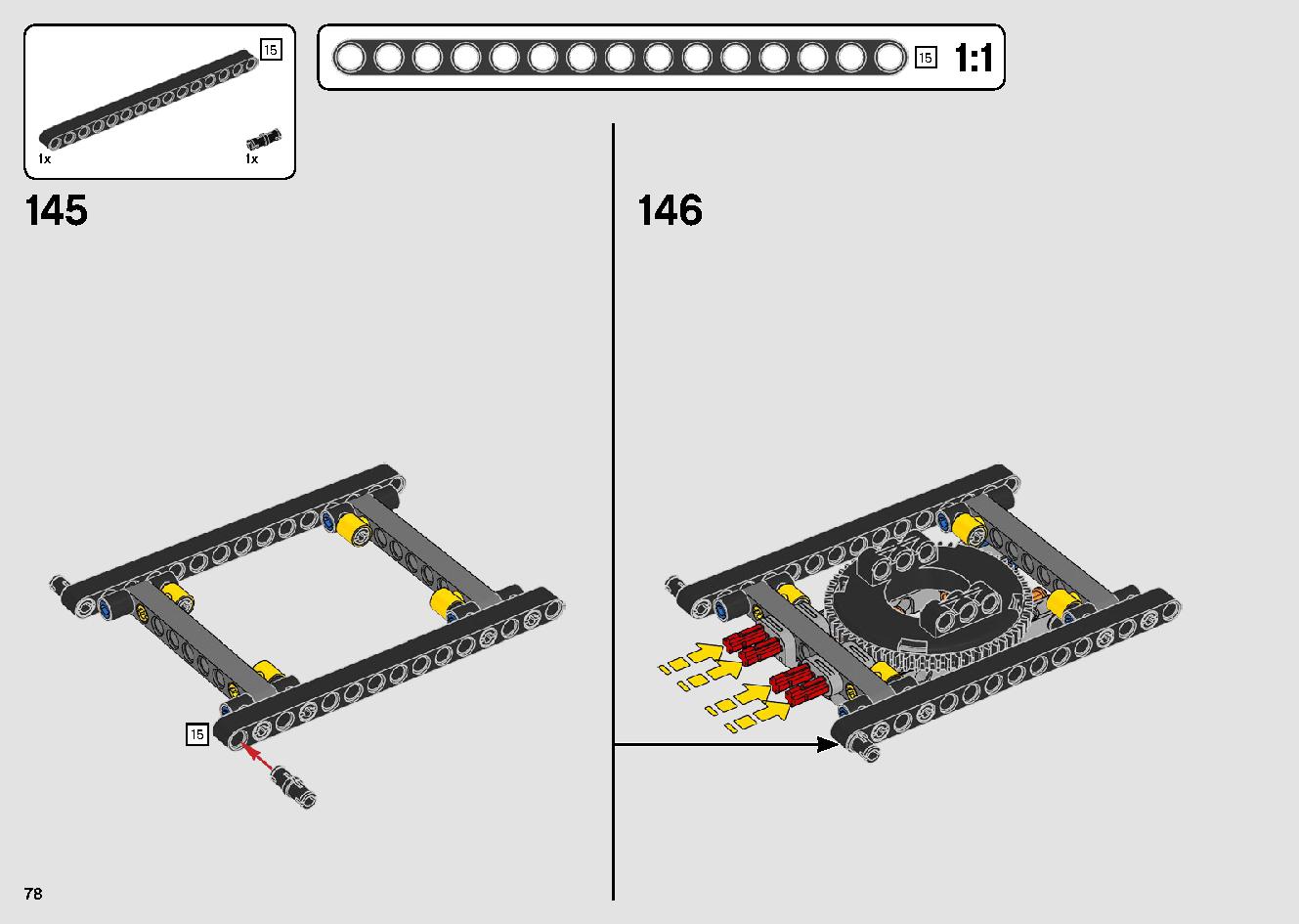 移動式クレーン車 42108 レゴの商品情報 レゴの説明書・組立方法 78 page