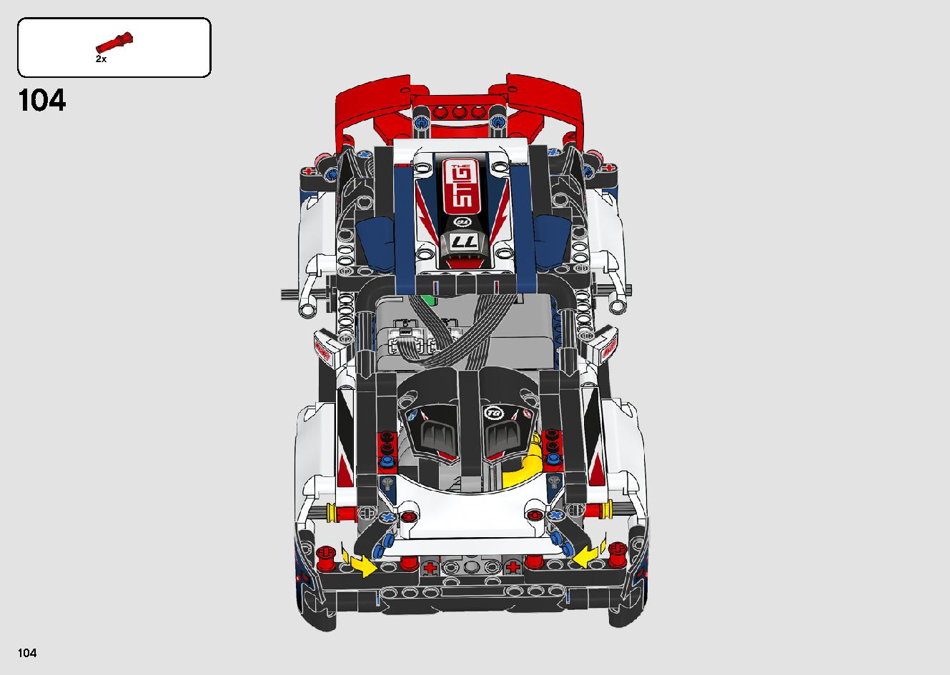 App-Controlled Top Gear Rally Car 42109 LEGO information LEGO instructions 104 page