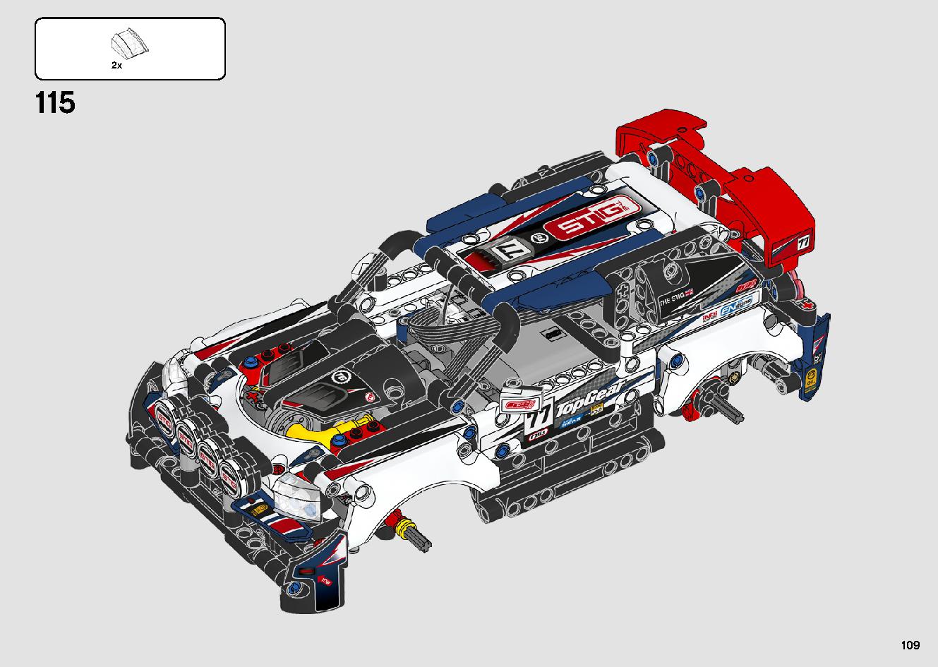 App-Controlled Top Gear Rally Car 42109 LEGO information LEGO instructions 109 page