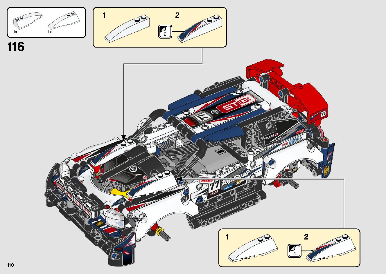 App-Controlled Top Gear Rally Car 42109 LEGO information LEGO instructions 110 page