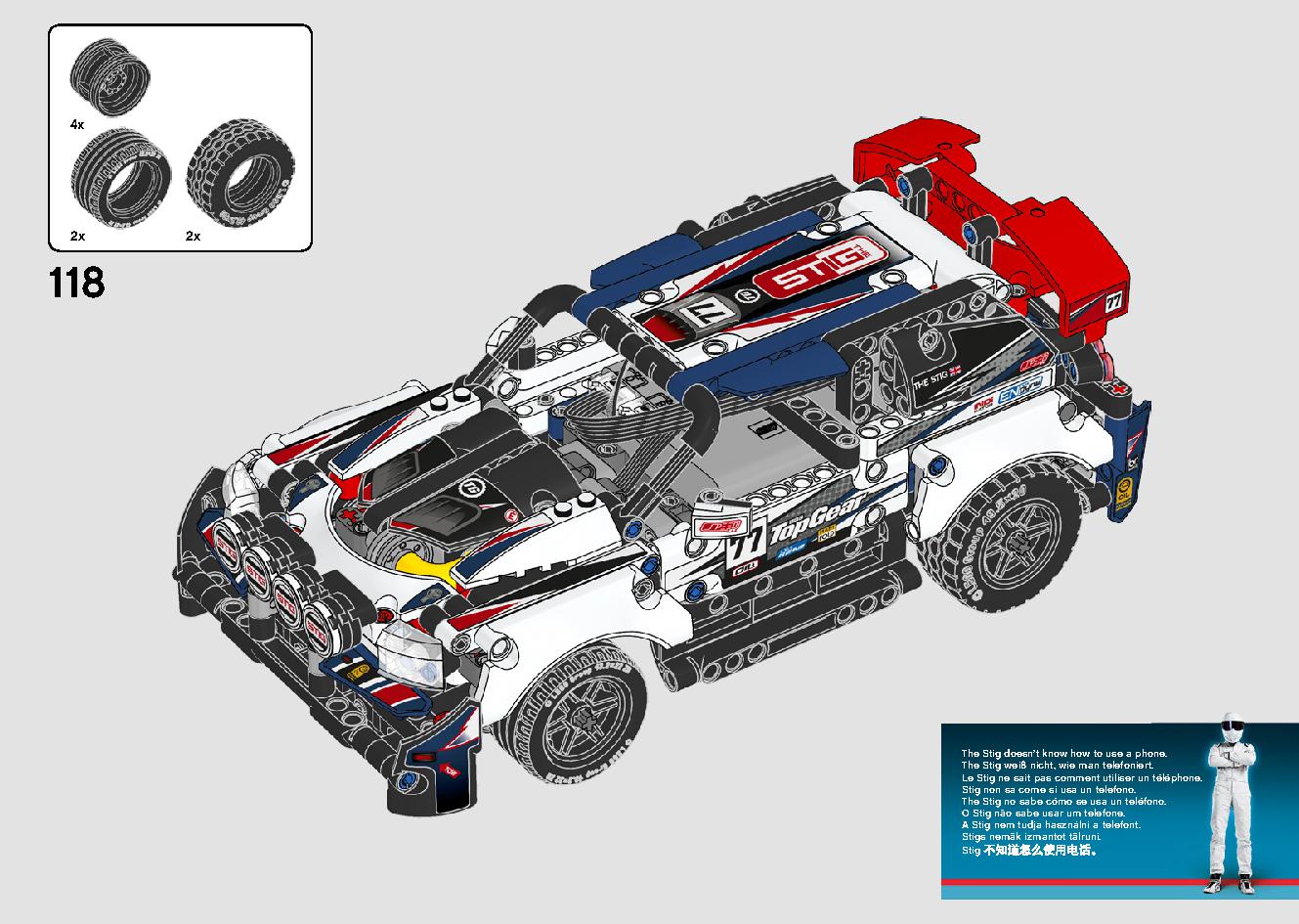 App-Controlled Top Gear Rally Car 42109 LEGO information LEGO instructions 111 page