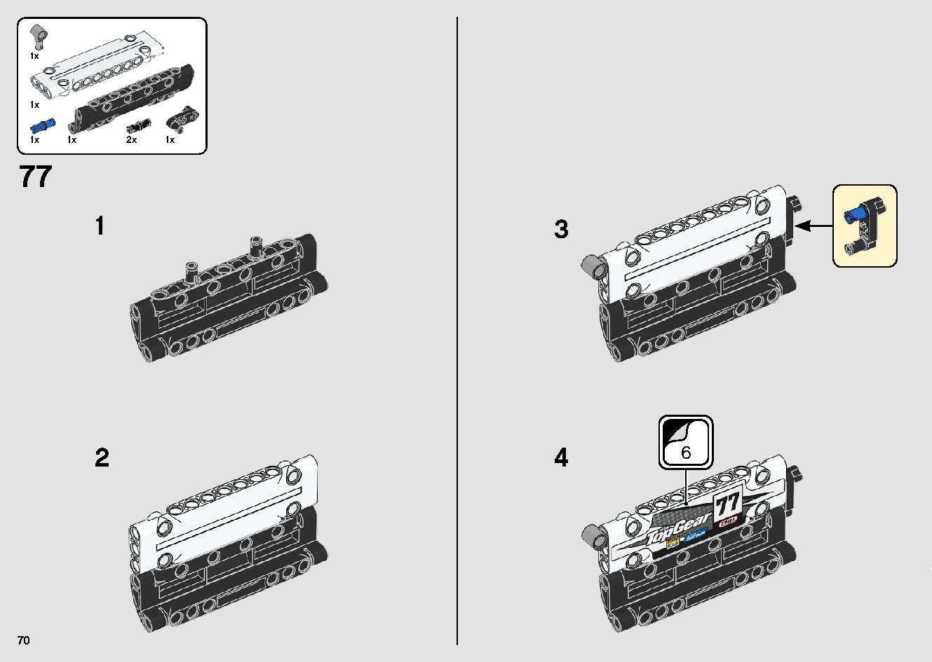 App-Controlled Top Gear Rally Car 42109 LEGO information LEGO instructions 70 page