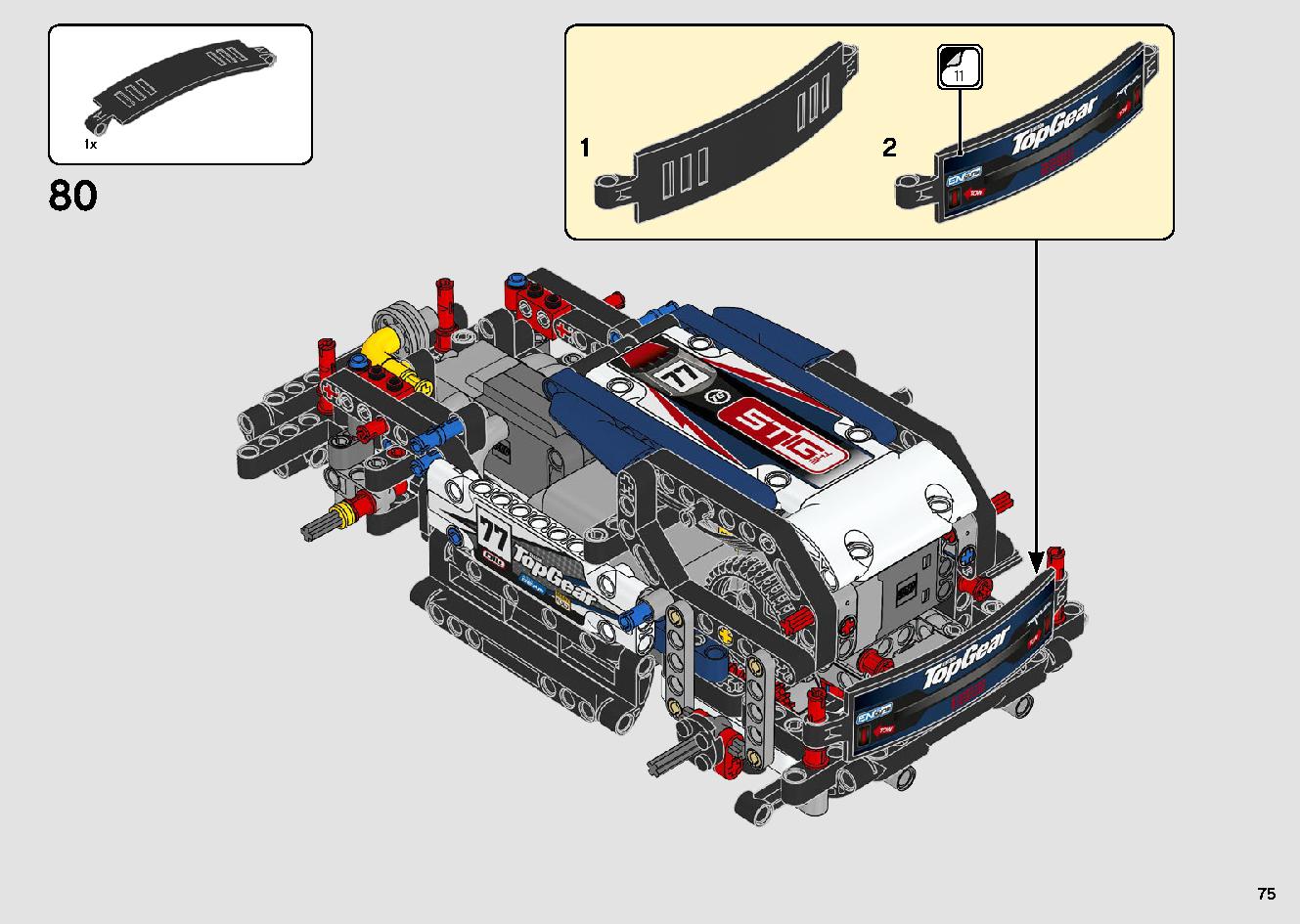 App-Controlled Top Gear Rally Car 42109 LEGO information LEGO instructions 75 page