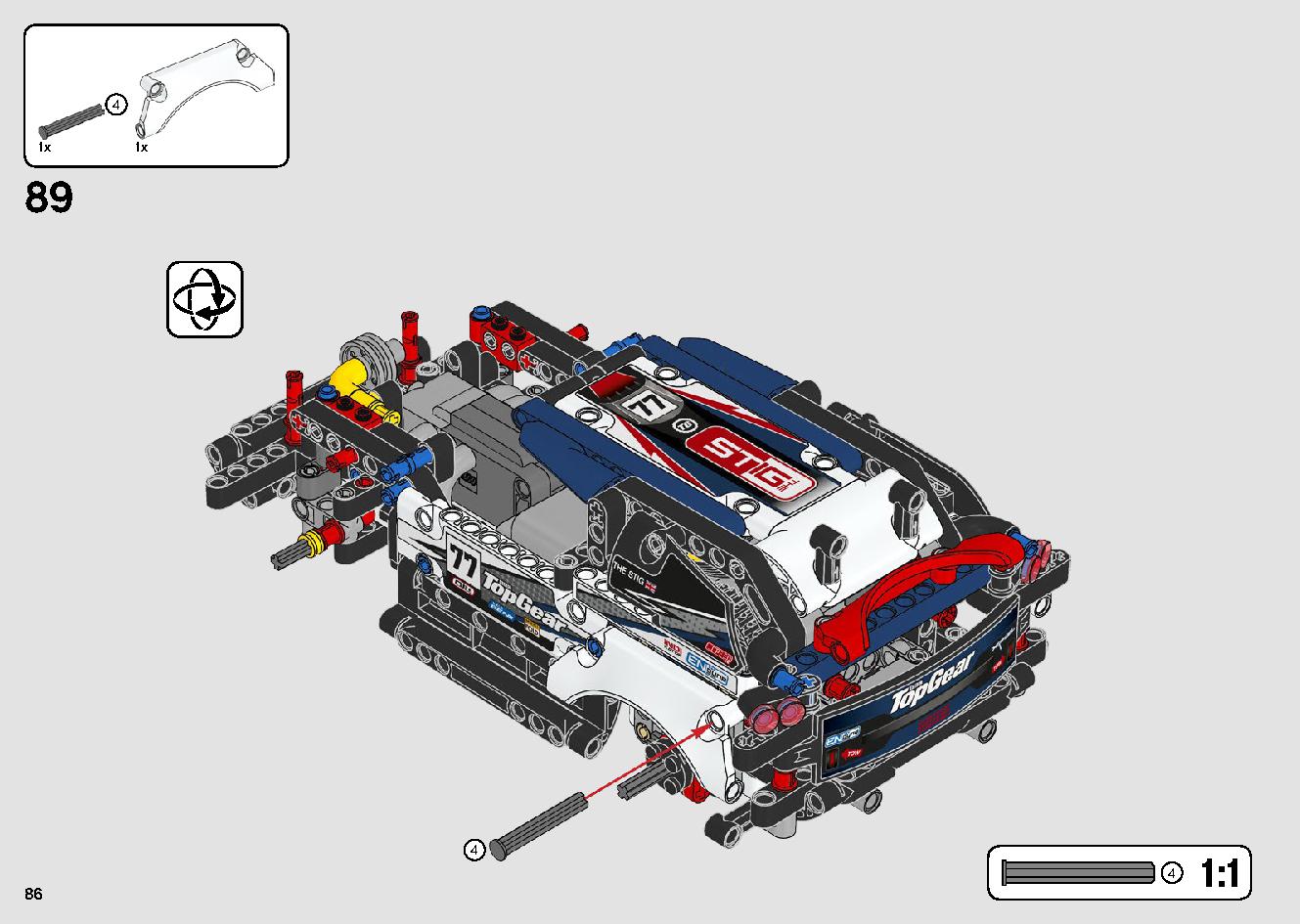 App-Controlled Top Gear Rally Car 42109 LEGO information LEGO instructions 86 page