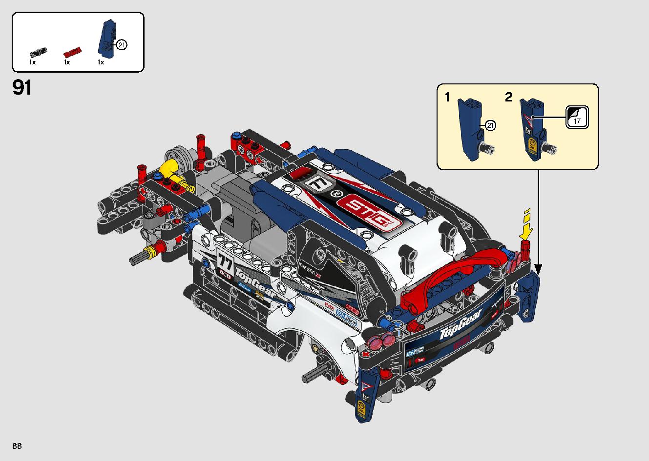 App-Controlled Top Gear Rally Car 42109 LEGO information LEGO instructions 88 page