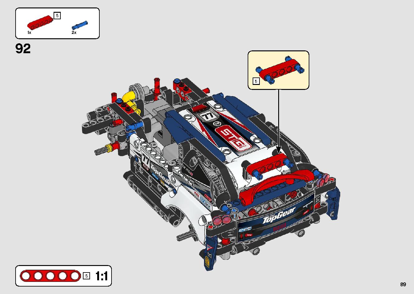 App-Controlled Top Gear Rally Car 42109 LEGO information LEGO instructions 89 page