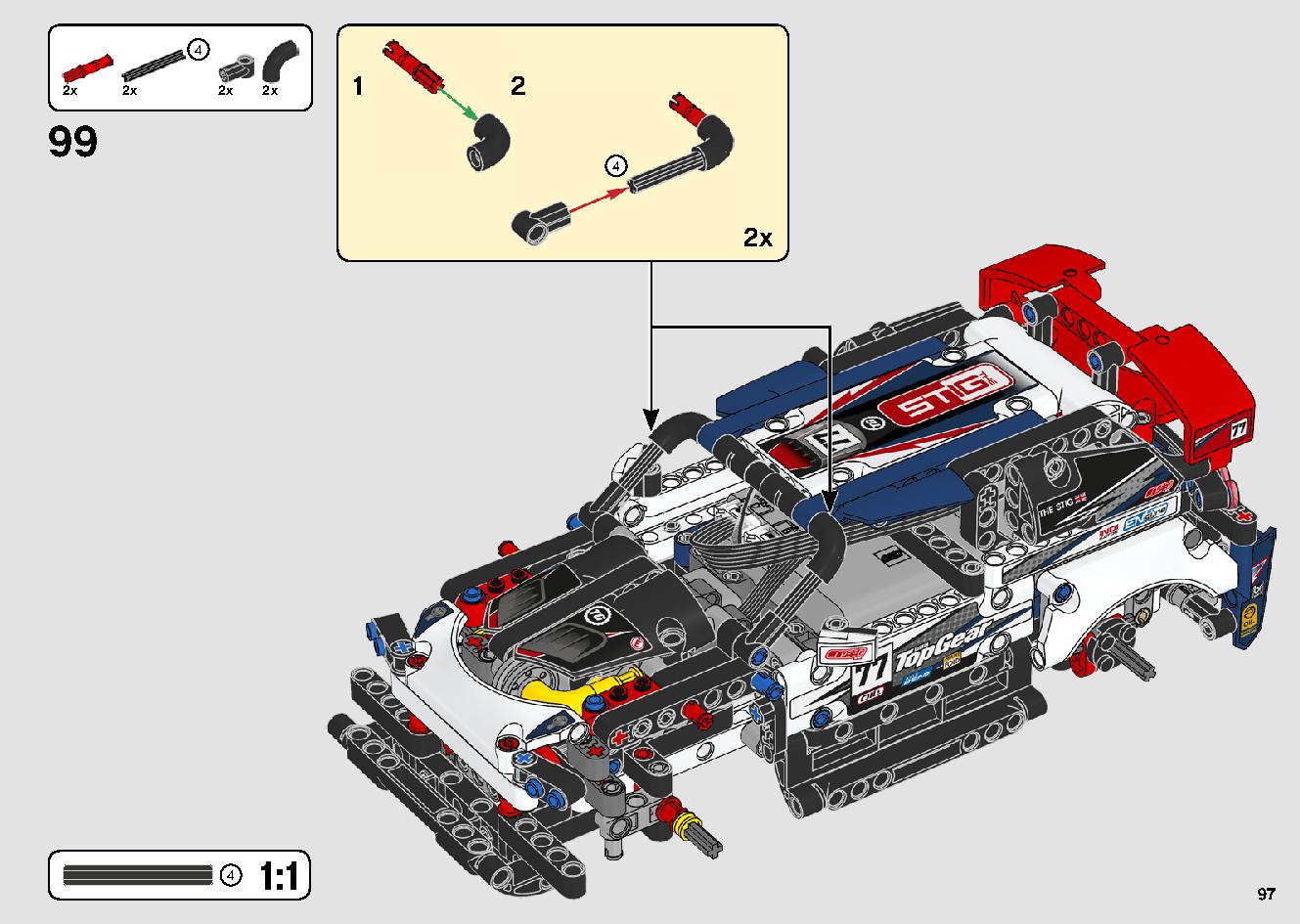 トップギア・ラリーカー（アプリコントロール） 42109 レゴの商品情報 レゴの説明書・組立方法 97 page