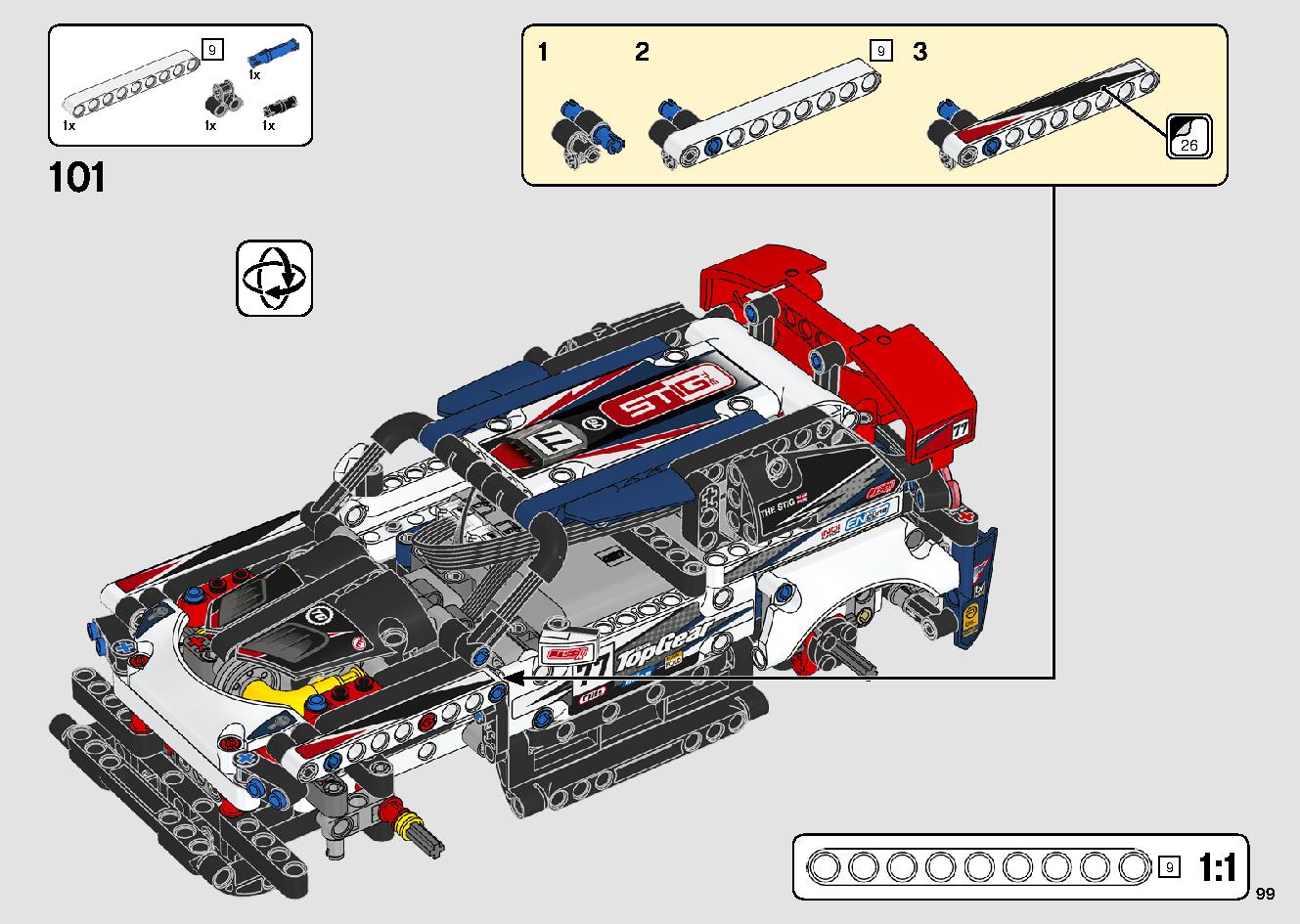App-Controlled Top Gear Rally Car 42109 LEGO information LEGO instructions 99 page