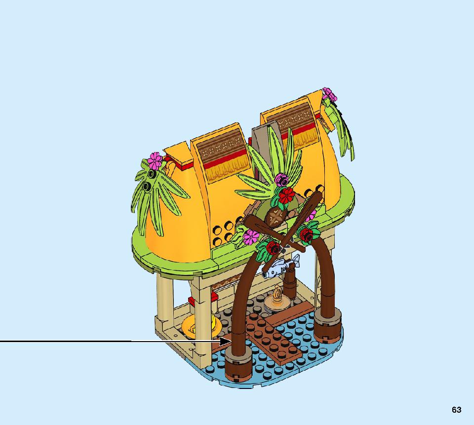 Moana's Island Home 43183 レゴの商品情報 レゴの説明書・組立方法 63 page