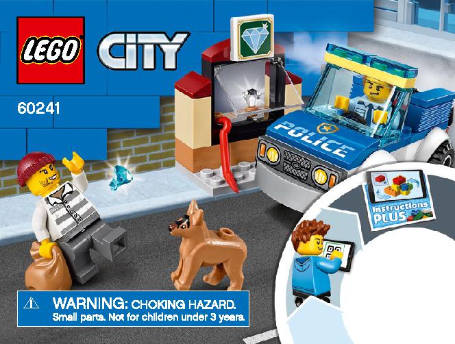 Police Dog Unit 60241 LEGO information LEGO instructions 1 page