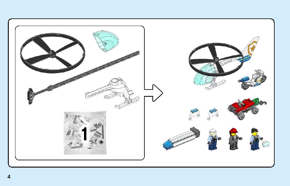 Police Helicopter Transport 60244 LEGO information LEGO instructions 4 page