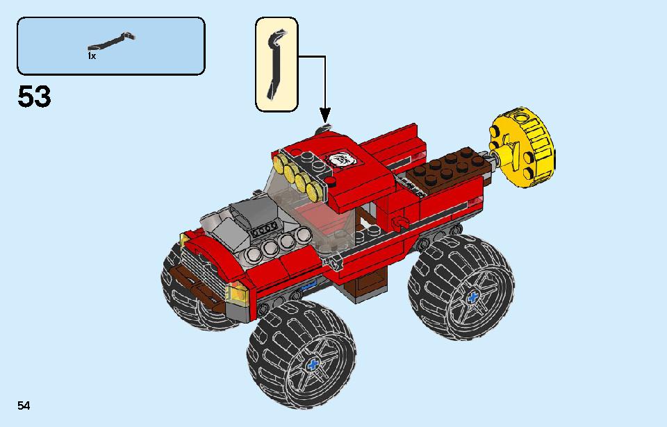ポリス モンスタートラック強盗 60245 レゴの商品情報 レゴの説明書・組立方法 54 page