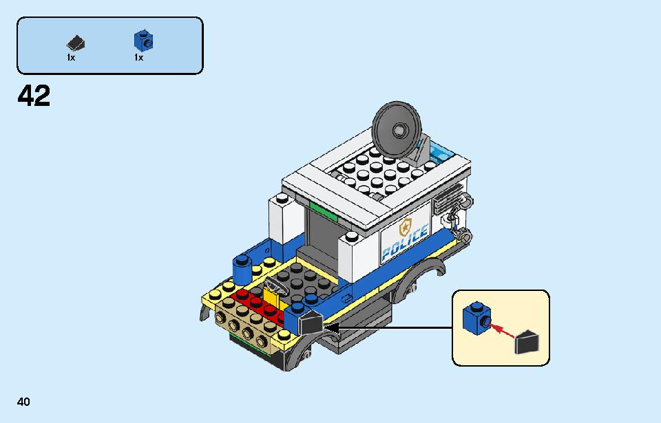ポリス モンスタートラック強盗 60245 レゴの商品情報 レゴの説明書・組立方法 40 page