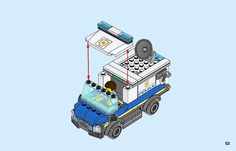ポリス モンスタートラック強盗 60245 レゴの商品情報 レゴの説明書・組立方法 53 page
