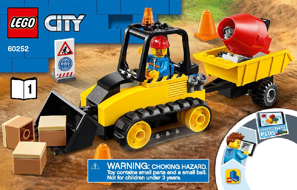 Construction Bulldozer 60252 LEGO information LEGO instructions 1 page