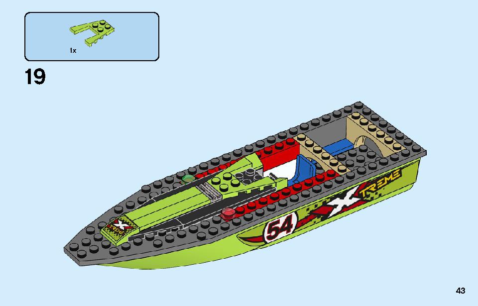 Race Boat Transporter 60254 LEGO information LEGO instructions 43 page
